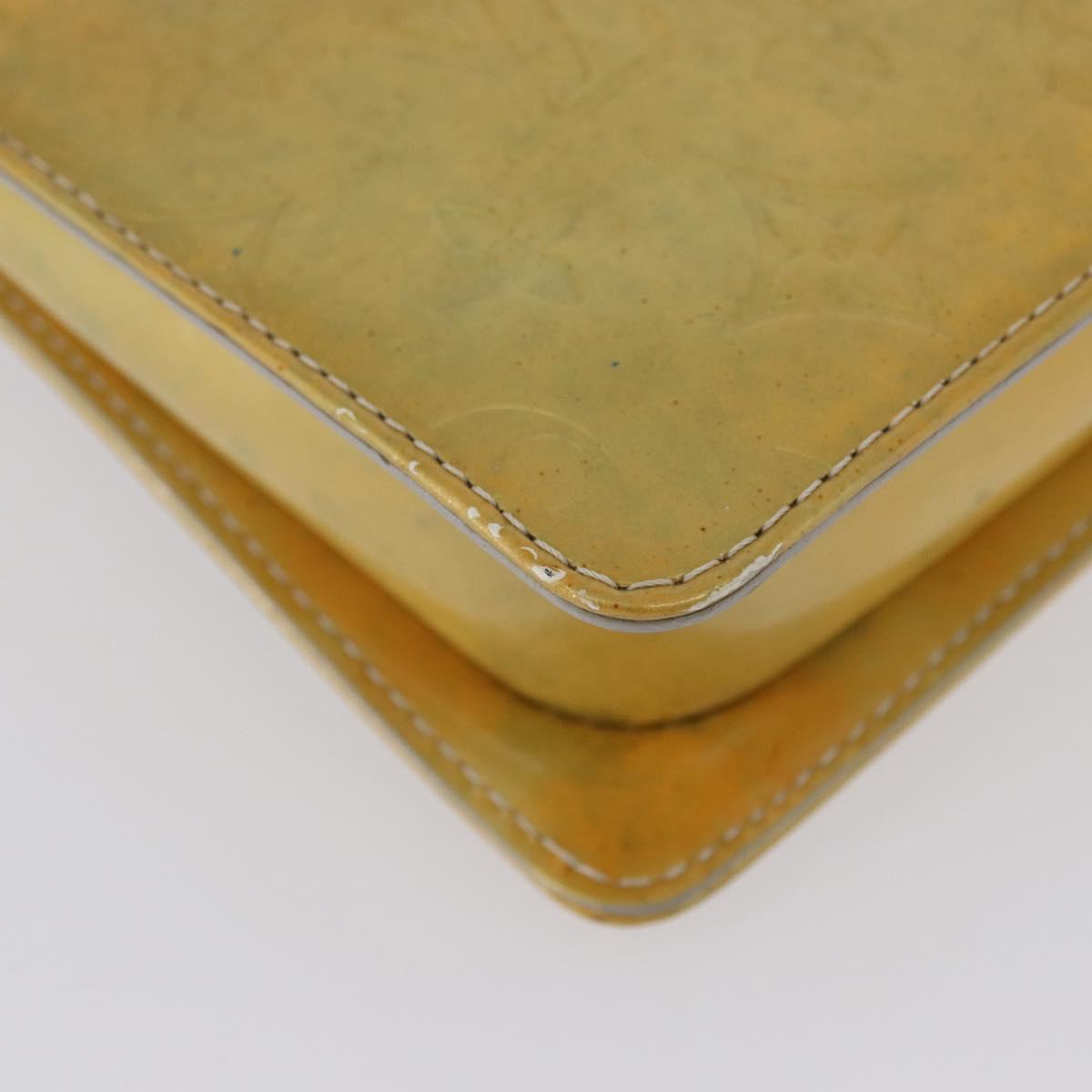 LOUIS VUITTON Monogram Vernis Motto Accessory Pouch Gris M91030 LV Auth 172116