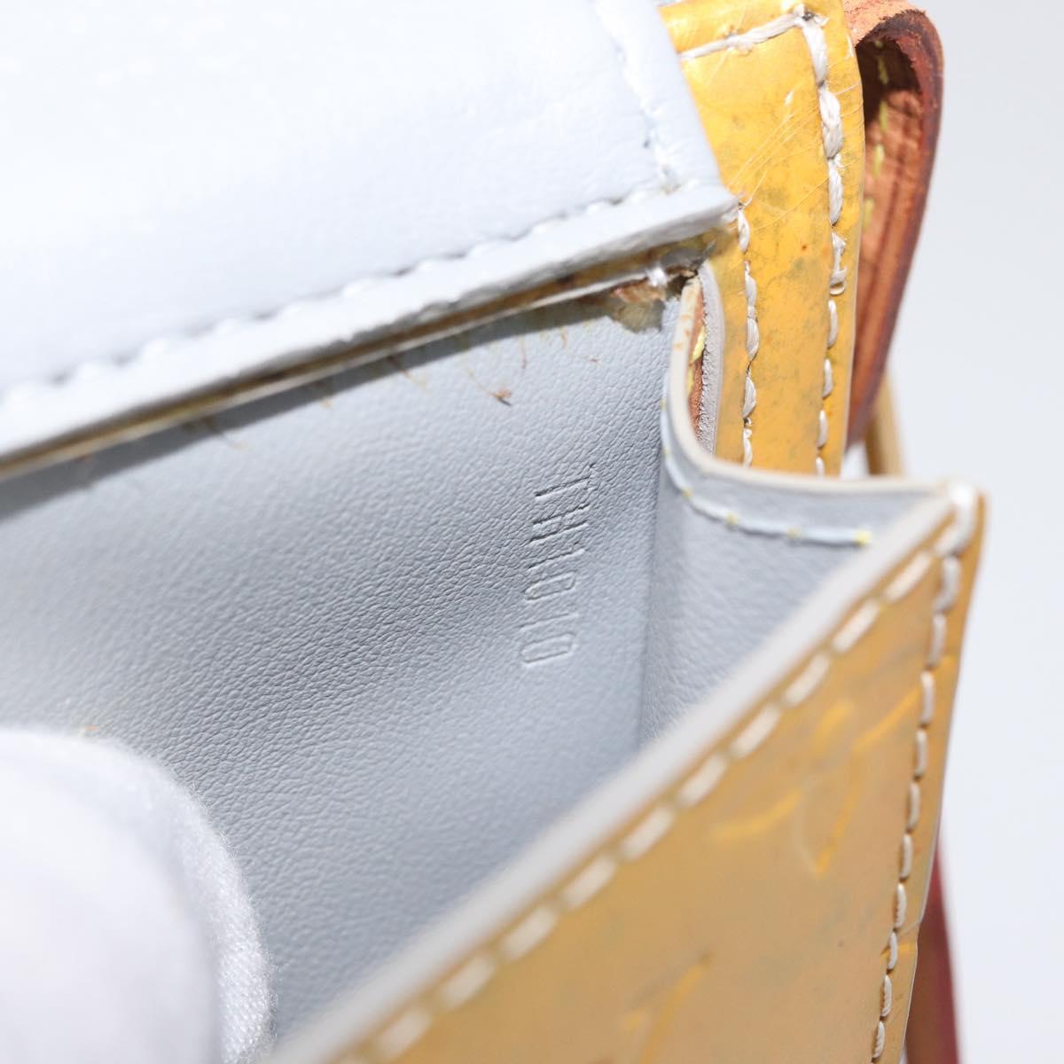 LOUIS VUITTON Monogram Vernis Motto Accessory Pouch Gris M91030 LV Auth 172116