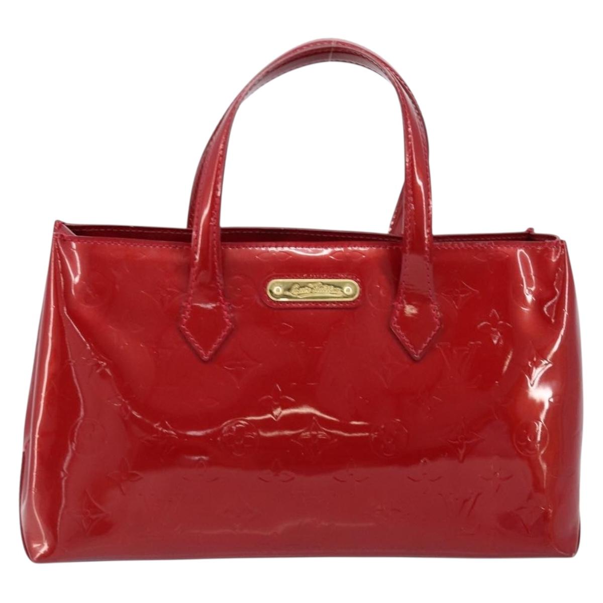 LOUIS VUITTON Monogram Vernis Wilshire PM Bag Pomme D'amour M93642 Auth 172118