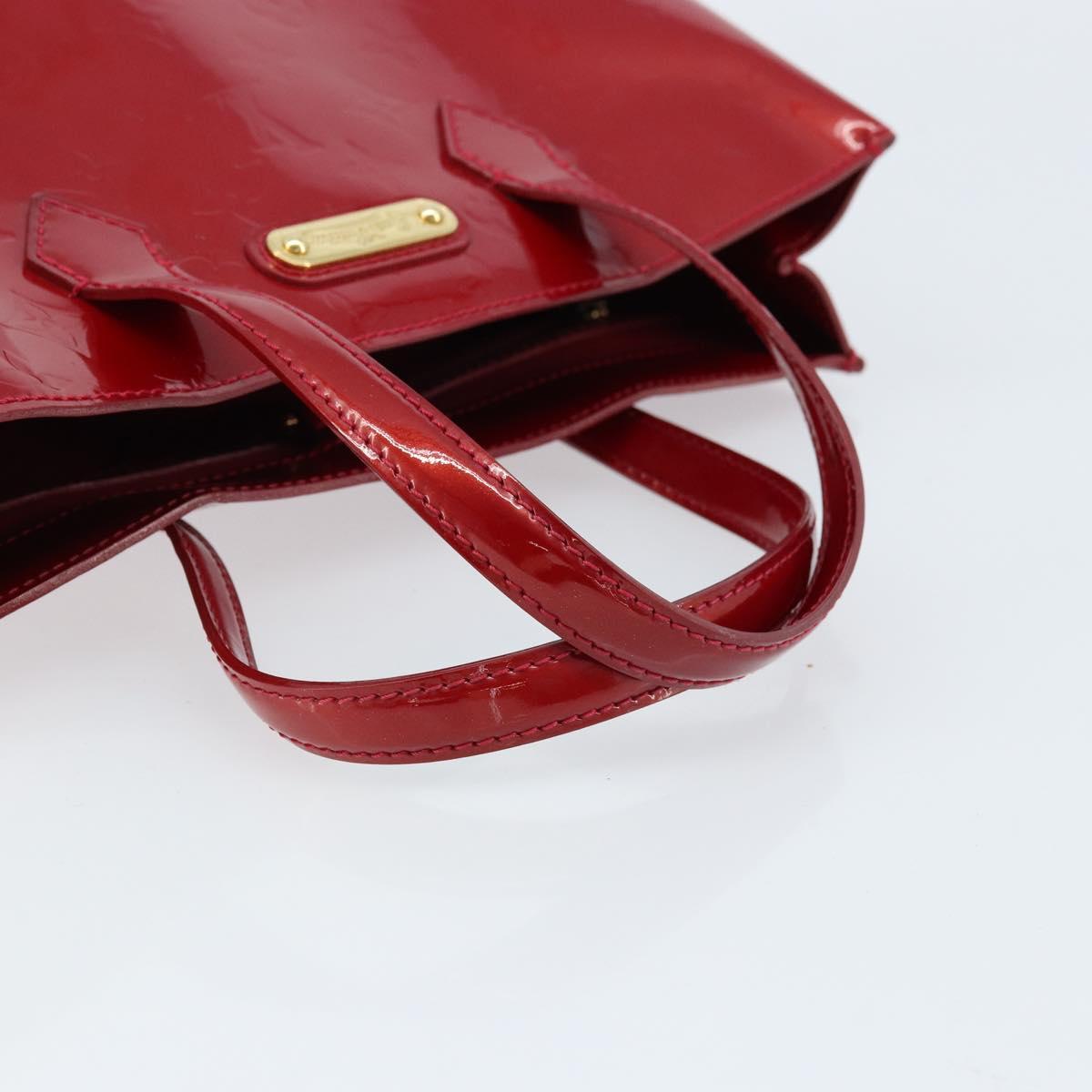 LOUIS VUITTON Monogram Vernis Wilshire PM Bag Pomme D'amour M93642 Auth 172118