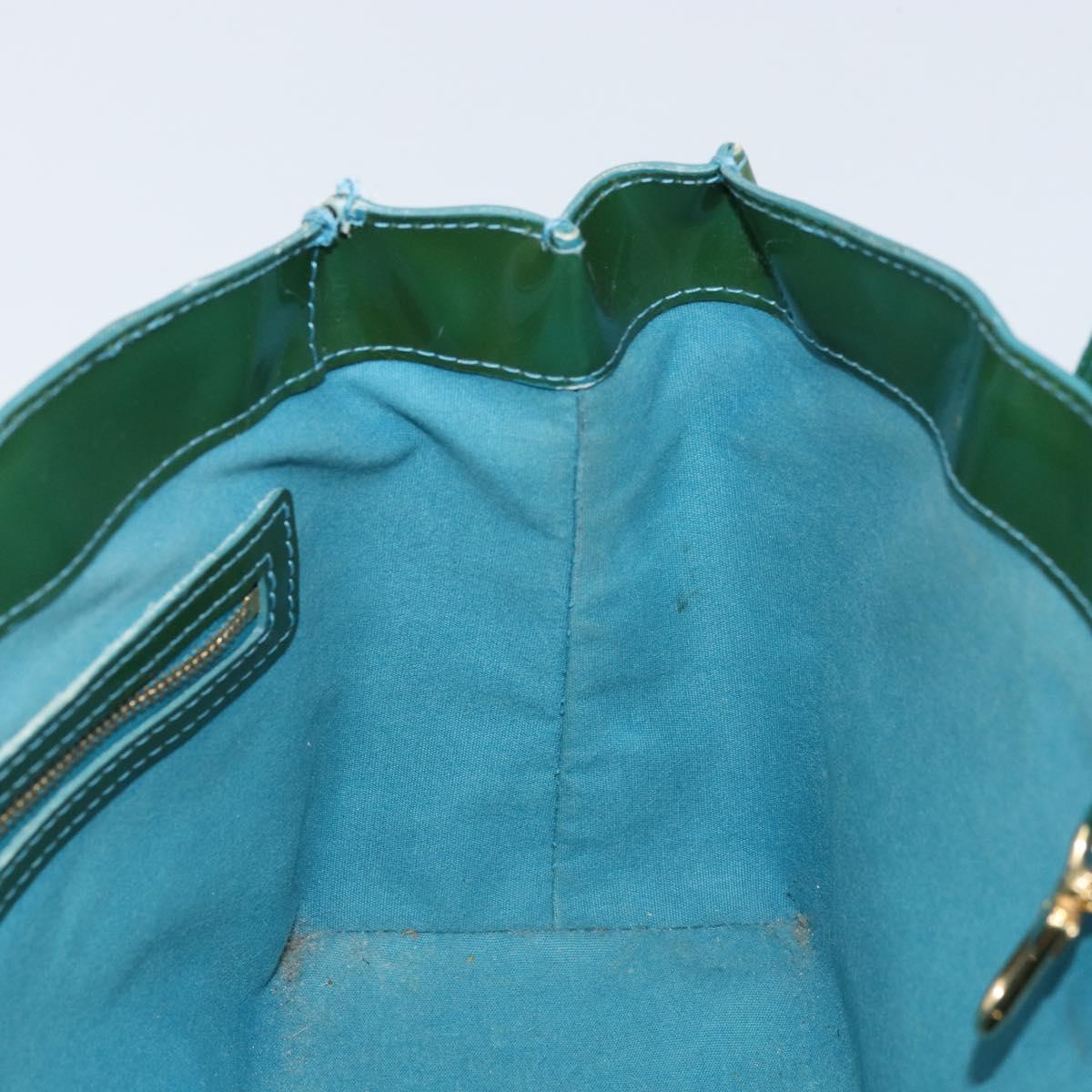 LOUIS VUITTON Vernis Wilshire PM Hand Bag Blue galatic M93646 LV Auth 172120