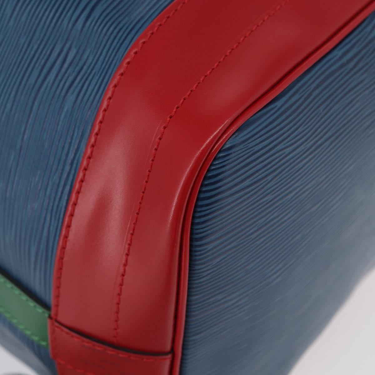 LOUIS VUITTON Epi Noe Shoulder Bag Tricolor Red Blue Green M44084 Auth 172128V