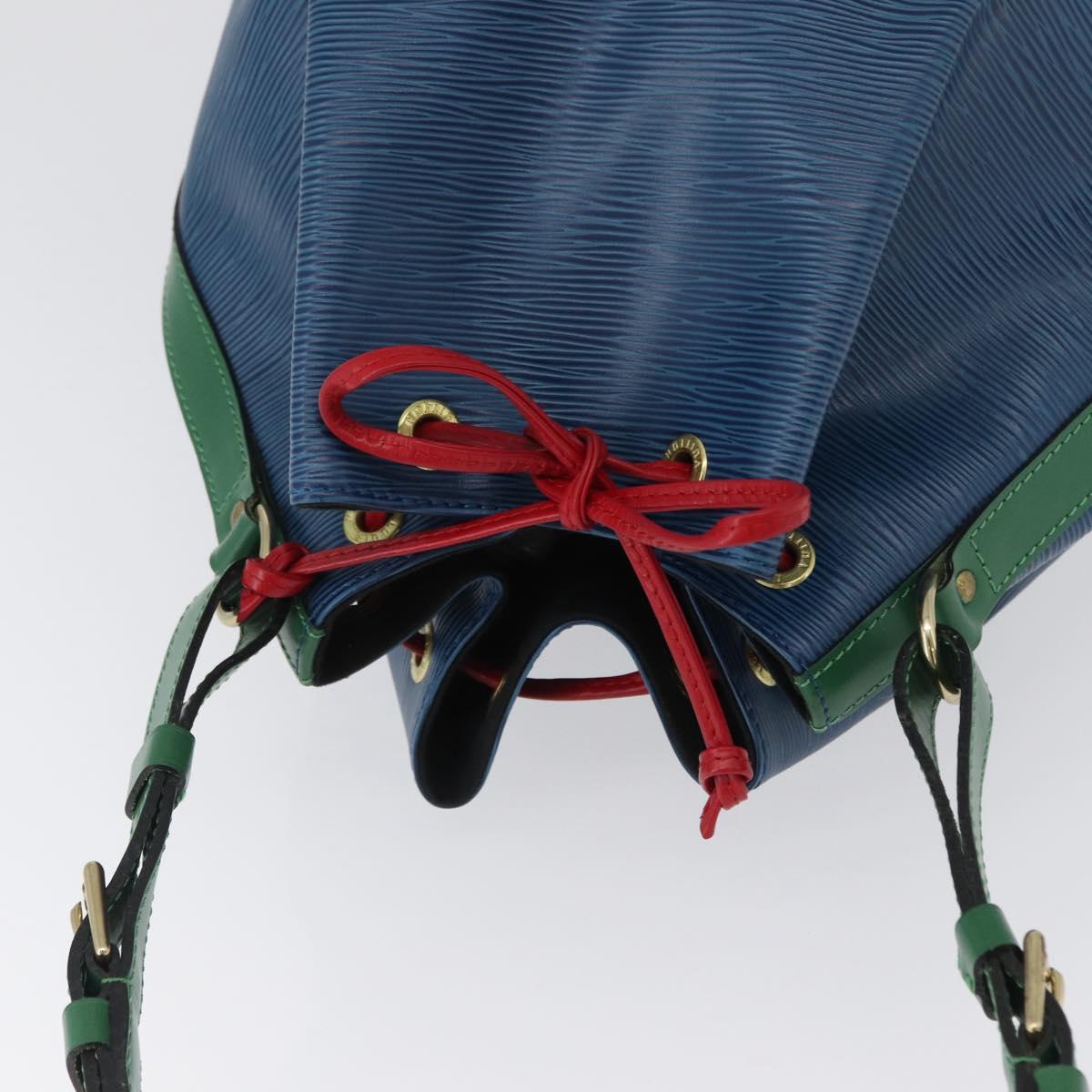 LOUIS VUITTON Epi Noe Shoulder Bag Tricolor Red Blue Green M44084 Auth 172128V