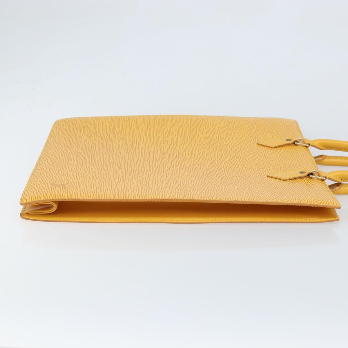 LOUIS VUITTON Epi Sac Plat Hand Bag Yellow M52079 LV Auth 172130