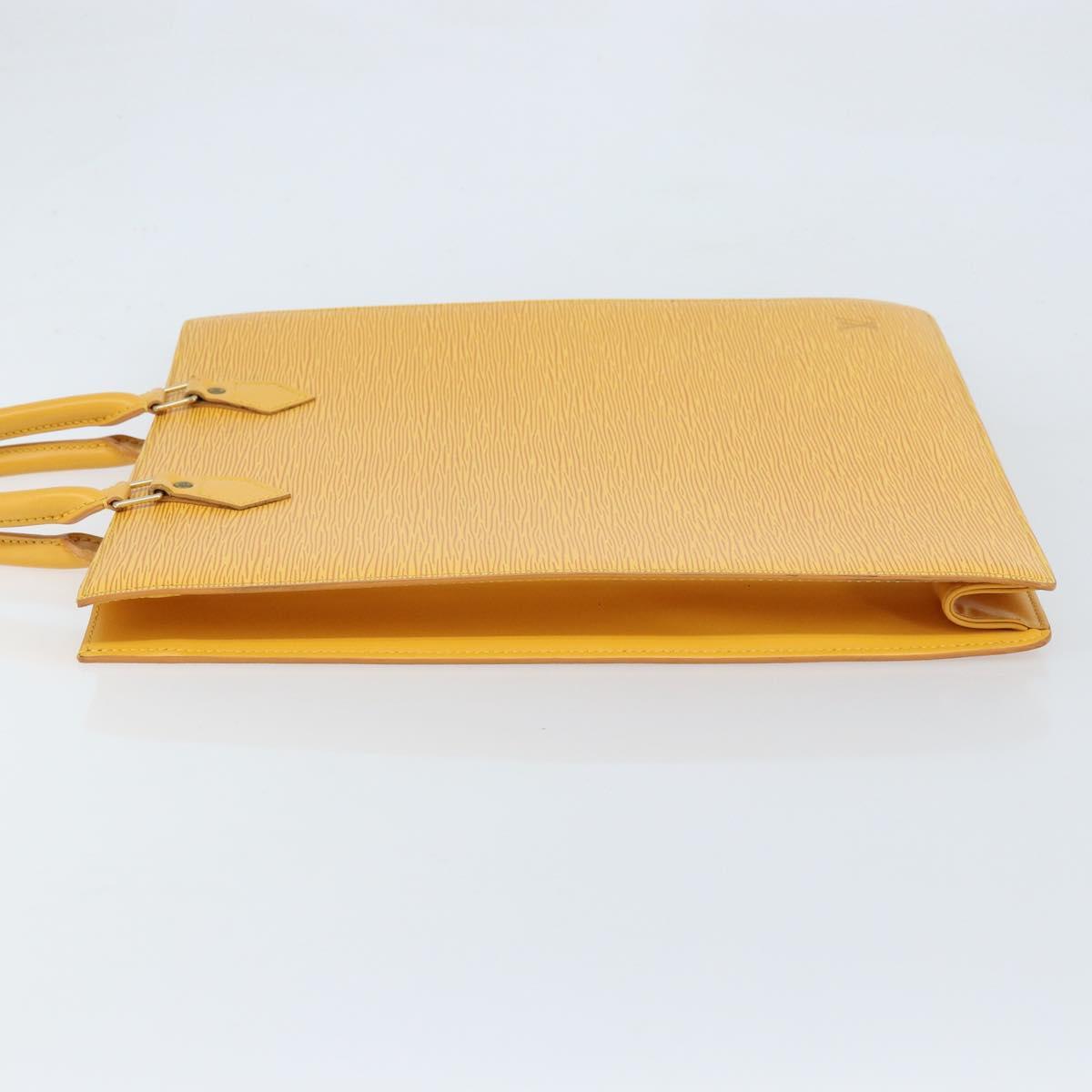 LOUIS VUITTON Epi Sac Plat Hand Bag Yellow M52079 LV Auth 172130
