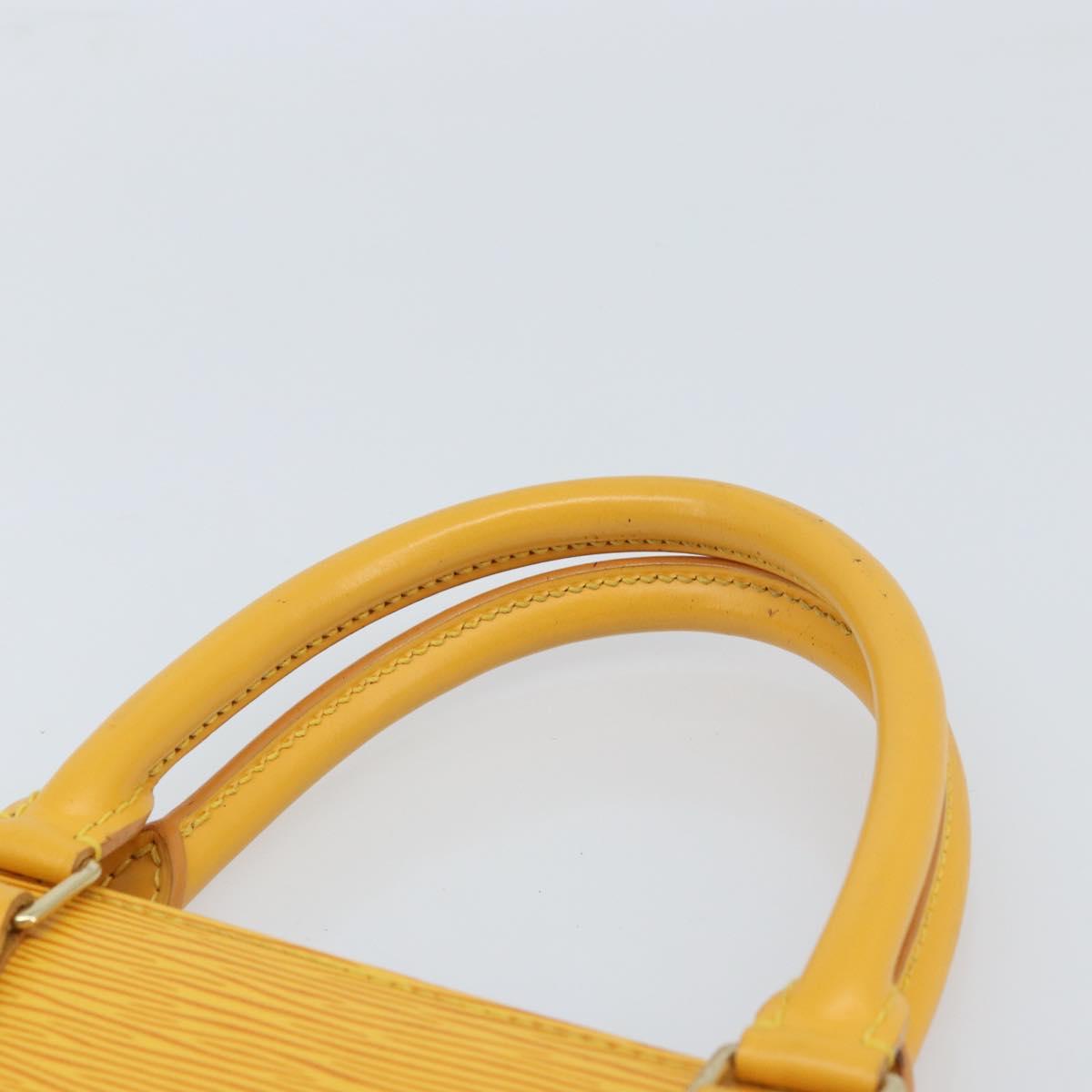 LOUIS VUITTON Epi Sac Plat Hand Bag Yellow M52079 LV Auth 172130