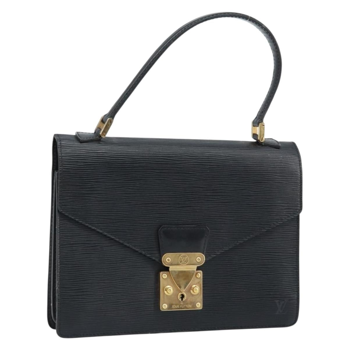 LOUIS VUITTON Epi Concorde Hand Bag Black M52132 LV Auth 172148