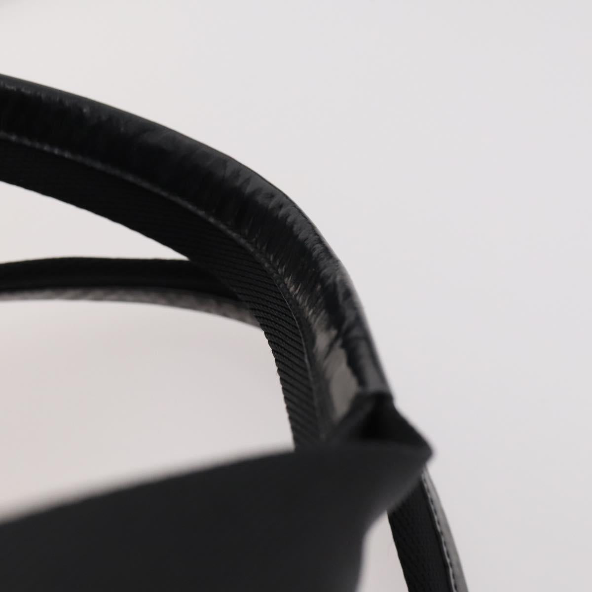 PRADA Boston Bag Nylon 2way Black Silver Auth 172154
