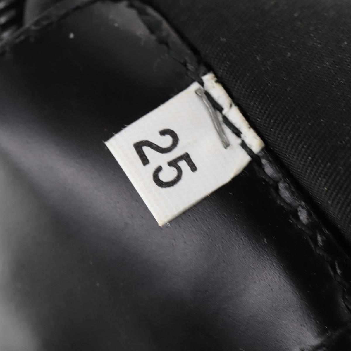 PRADA Boston Bag Nylon 2way Black Silver Auth 172154