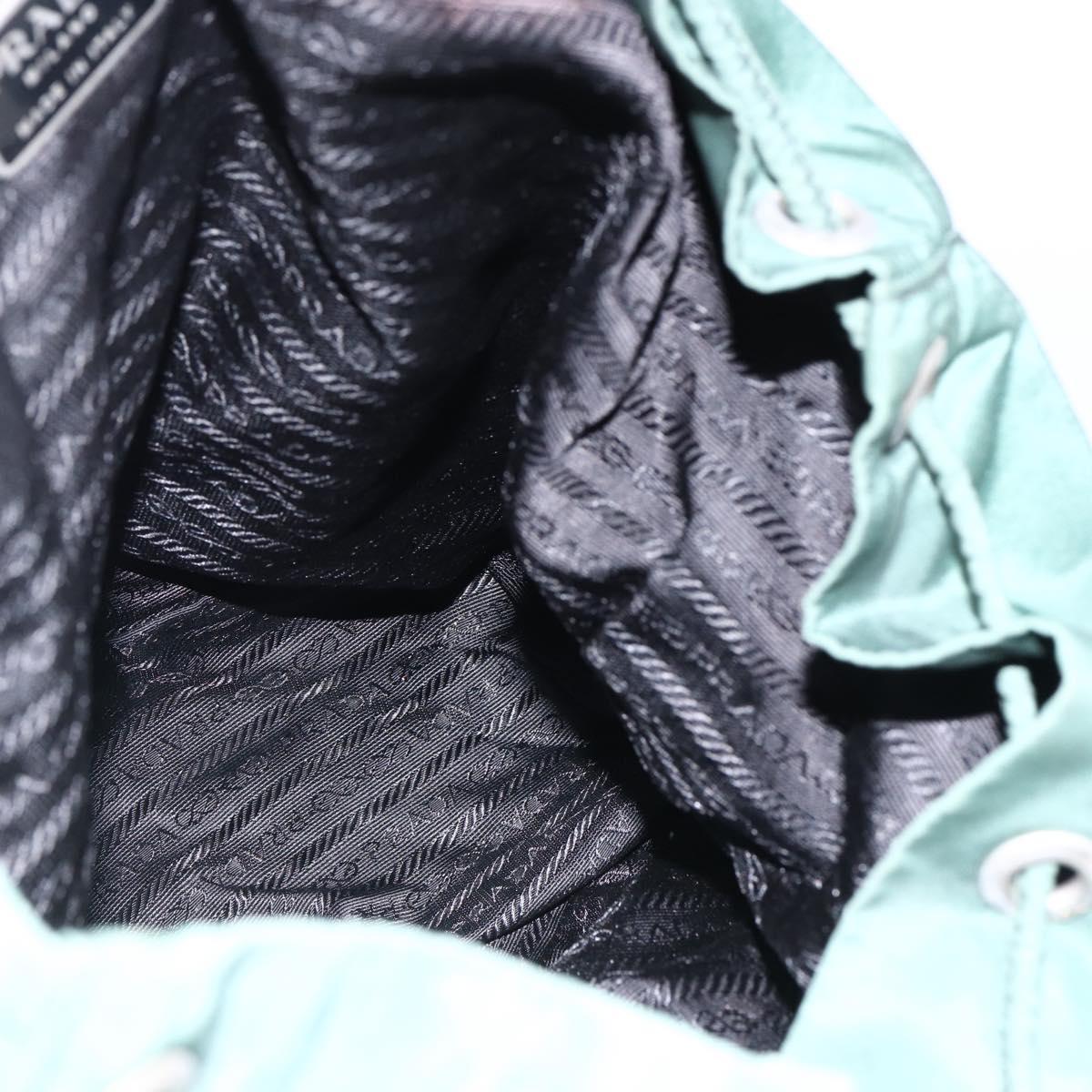 PRADA Backpack Nylon Green Silver Auth 172160