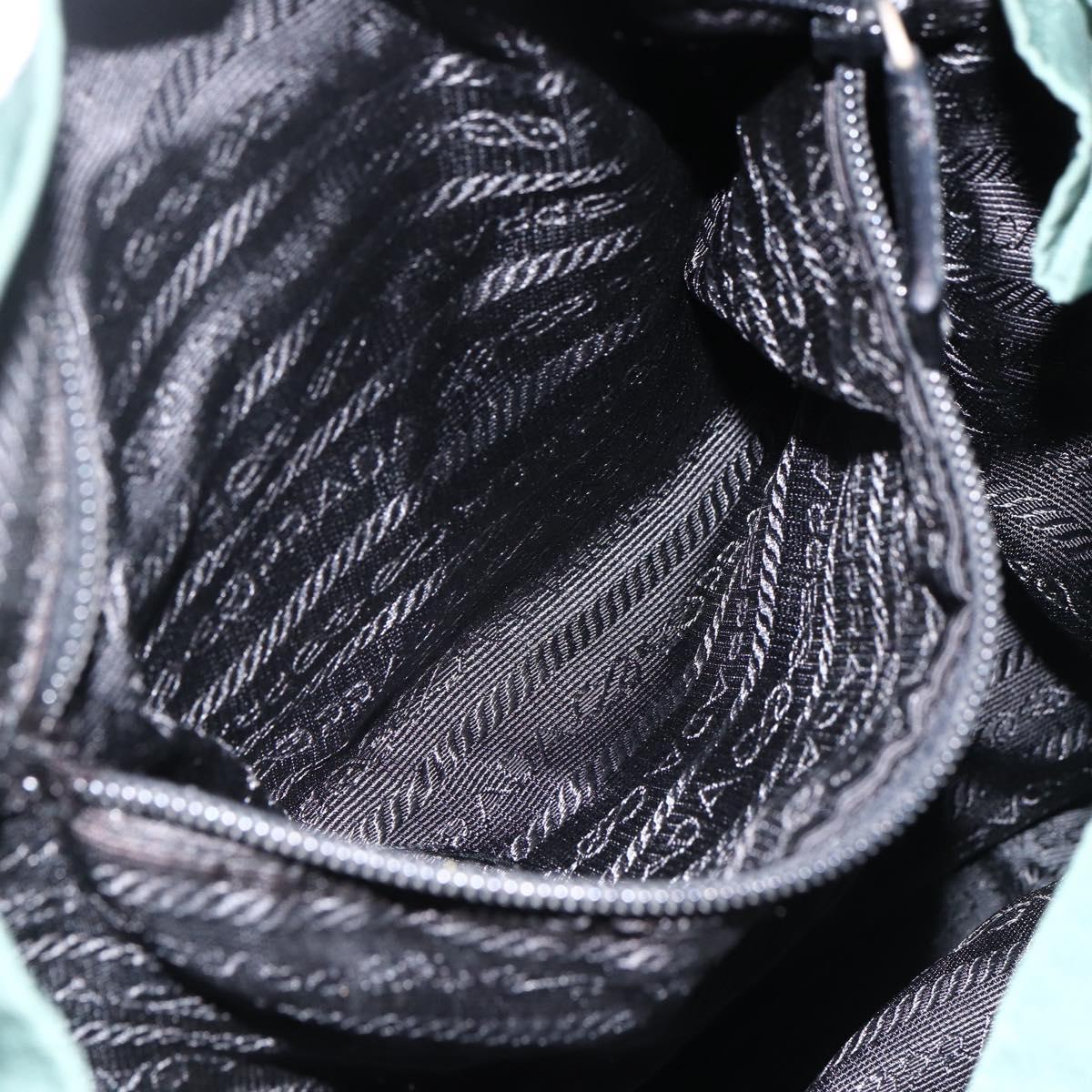 PRADA Backpack Nylon Green Silver Auth 172160