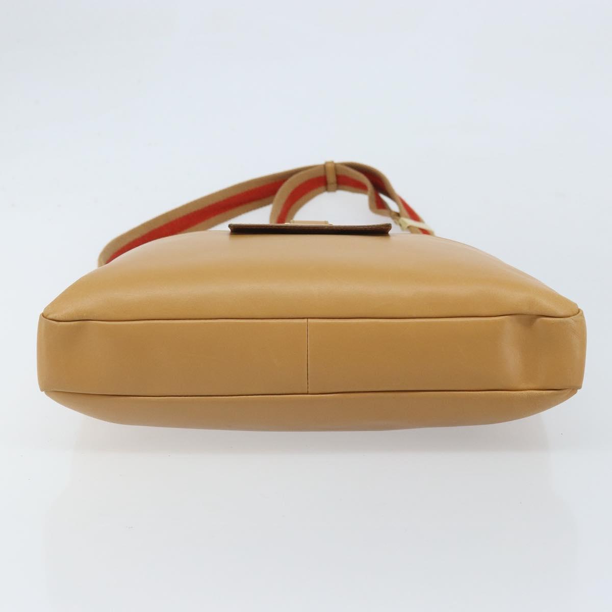 GUCCI Jackie Sherry Line Shoulder Bag Leather Brown Gold 001 4094 Auth 172211