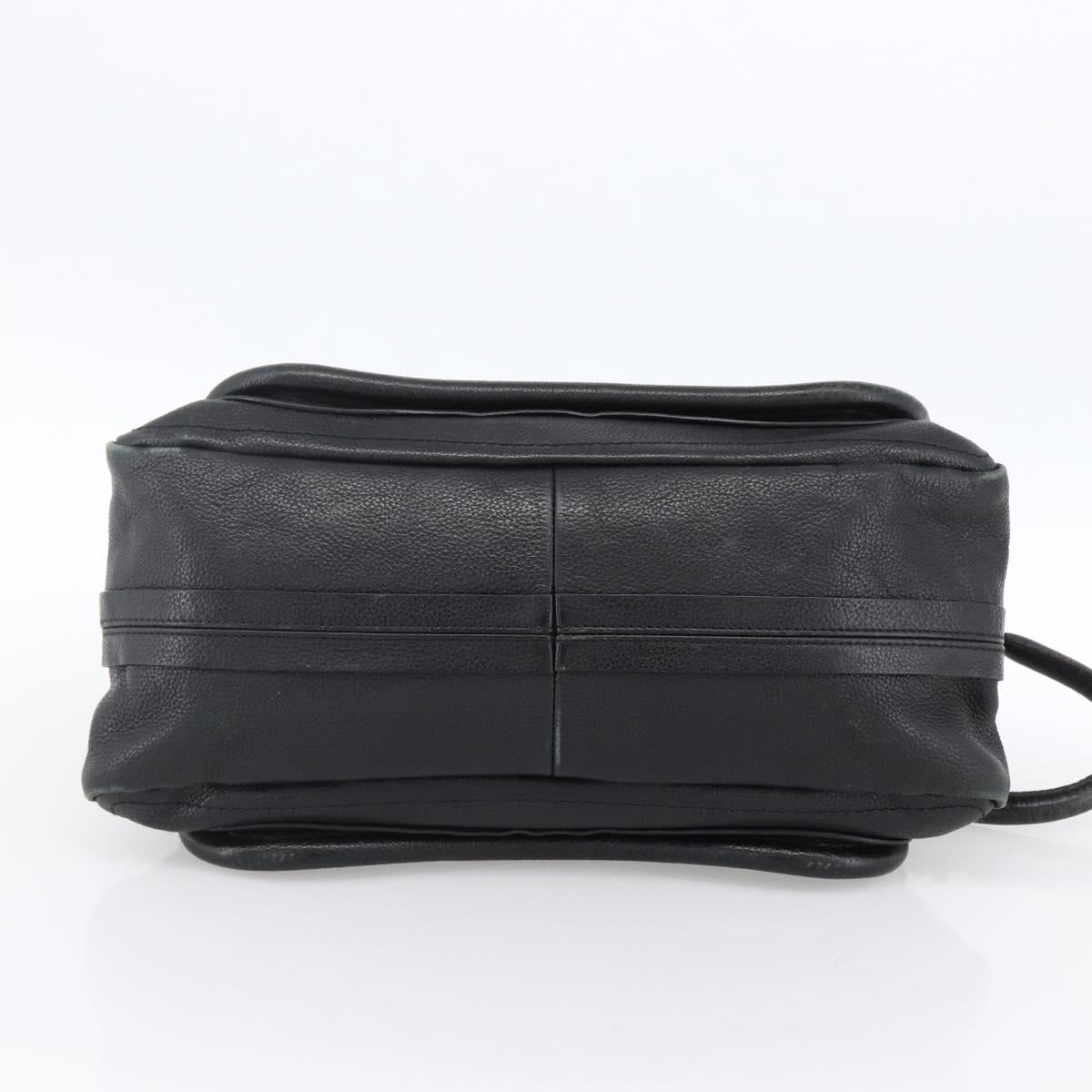 Chloe Hand Bag Leather 2way Black Gold Auth 172220