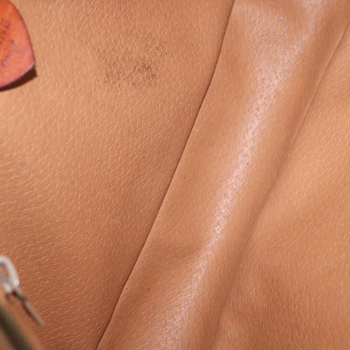 CELINE Macadam Canvas Shoulder Bag PVC Leather Brown Gold Auth 172226