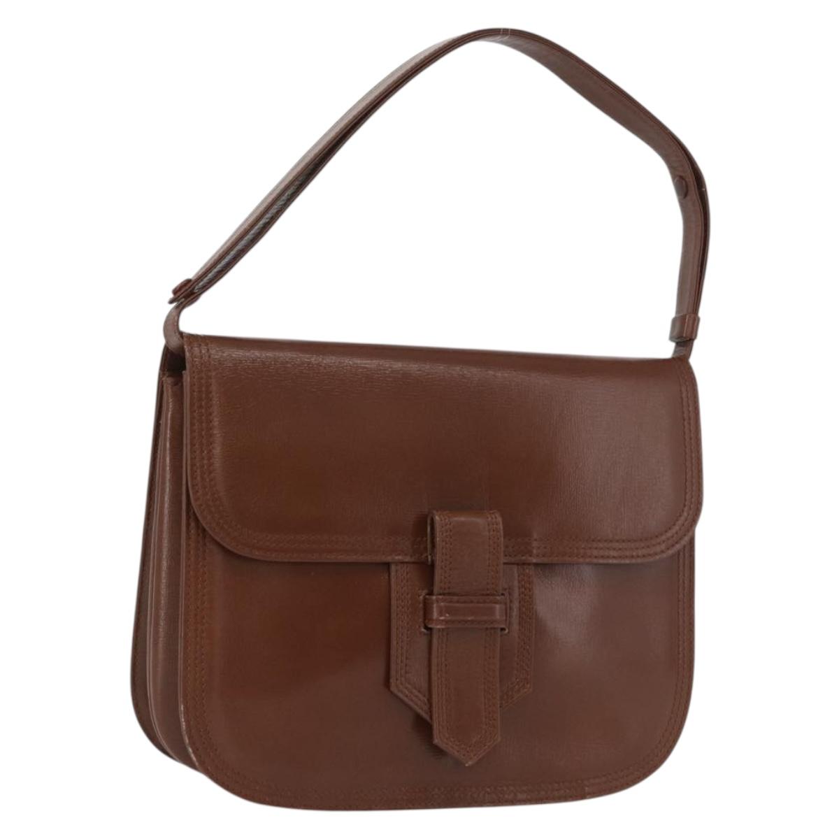 SAINT LAURENT Shoulder Bag Leather Brown Auth 172229