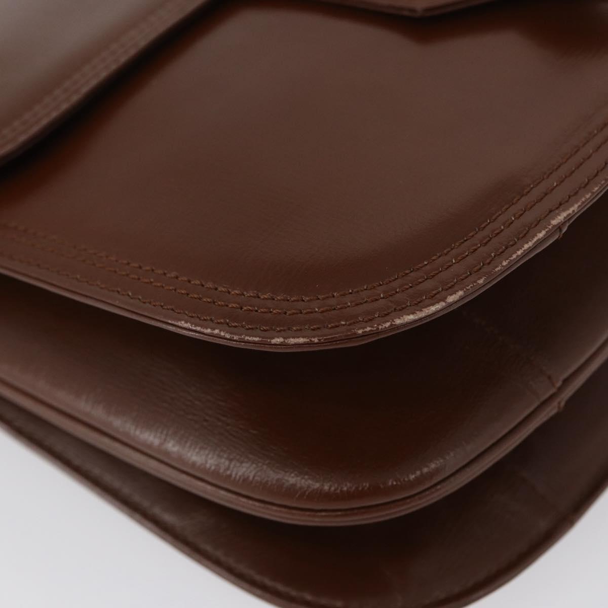 SAINT LAURENT Shoulder Bag Leather Brown Auth 172229