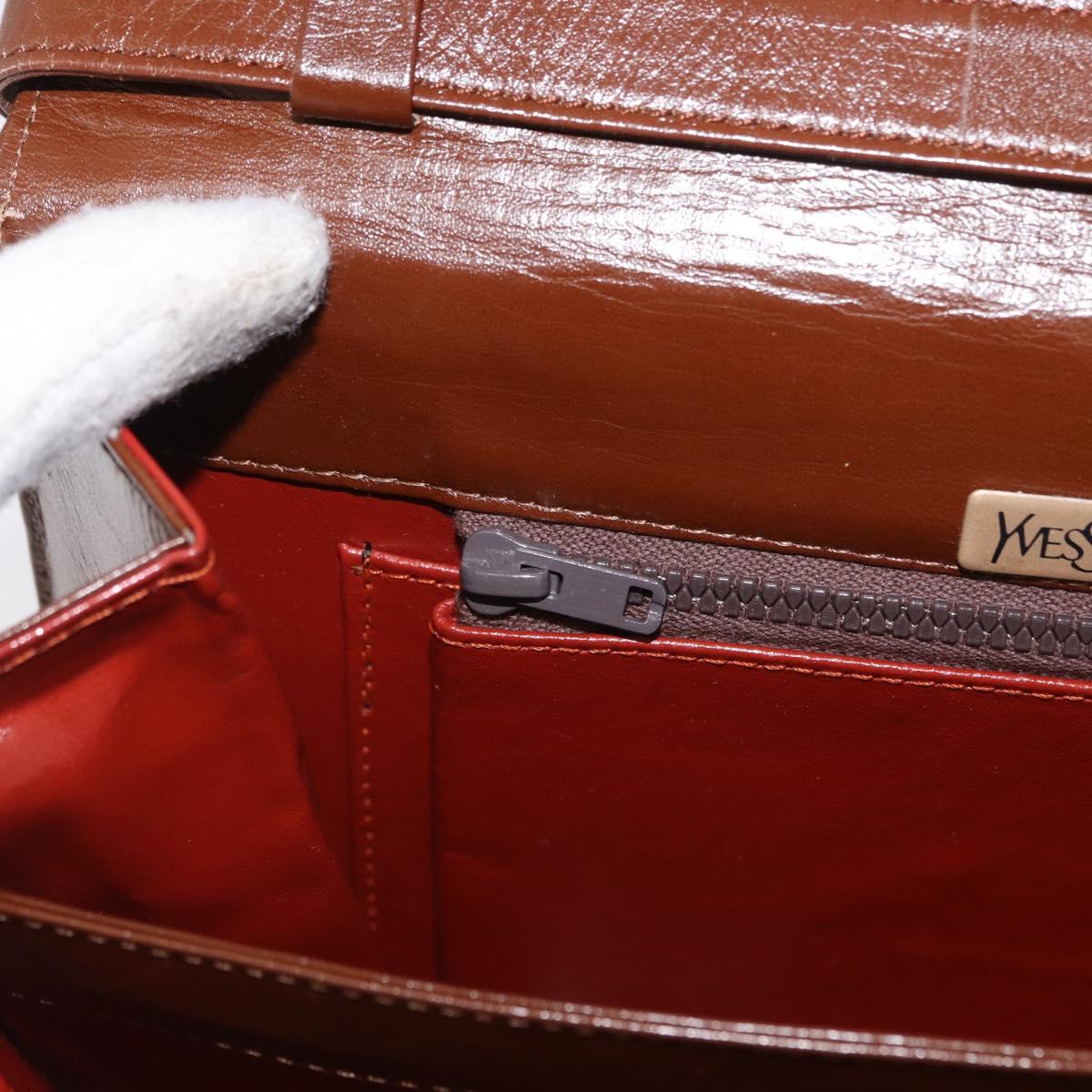 SAINT LAURENT Shoulder Bag Leather Brown Auth 172229