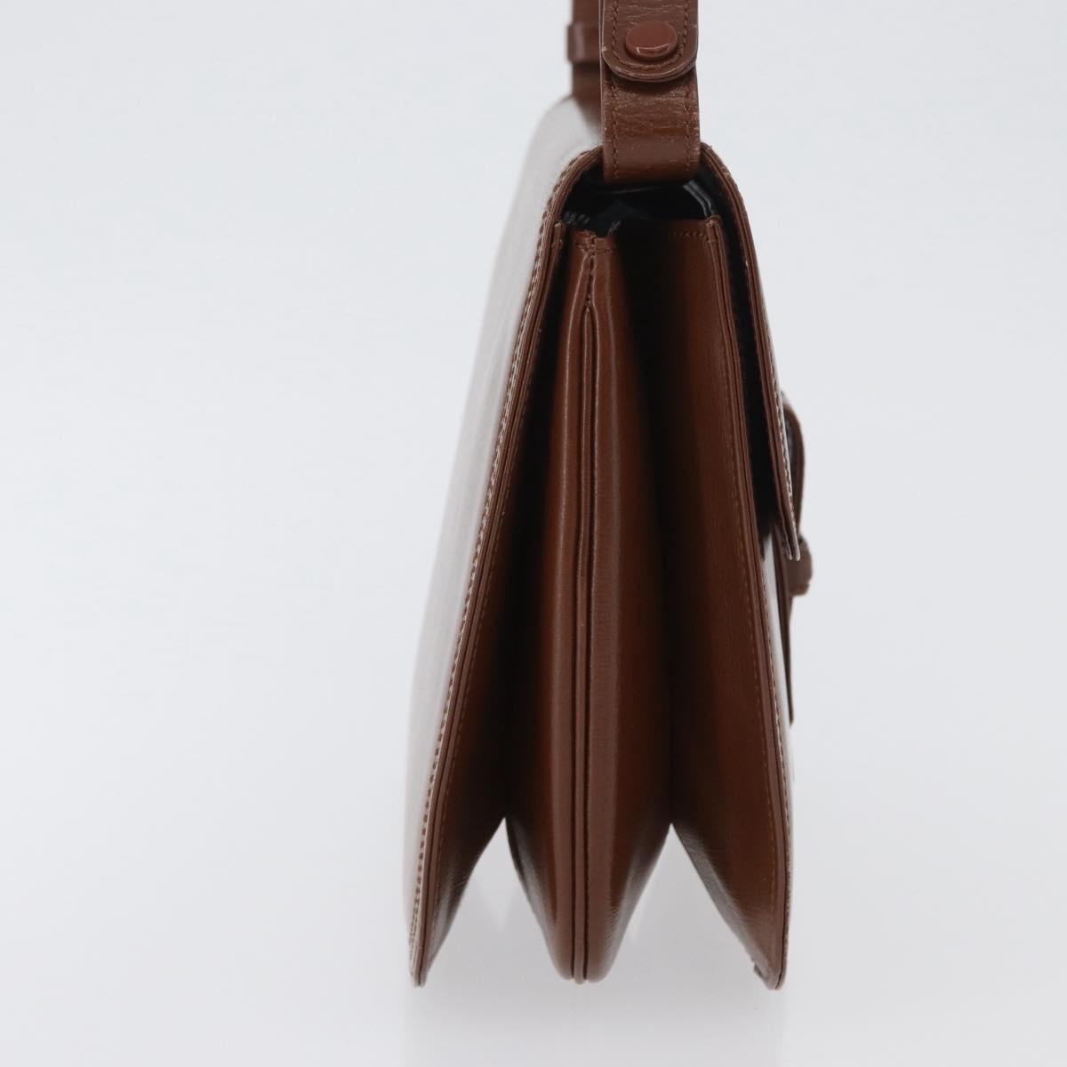 SAINT LAURENT Shoulder Bag Leather Brown Auth 172229