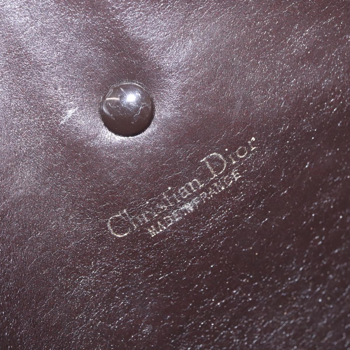 Christian Dior Trotter Canvas Shoulder Bag Brown Gold Auth 172238