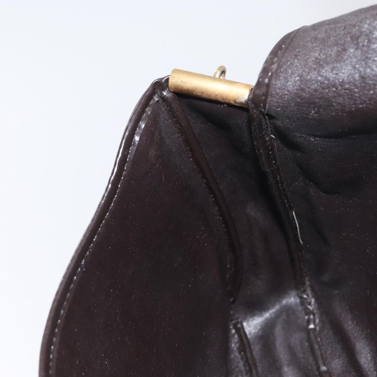 Christian Dior Trotter Canvas Shoulder Bag Brown Gold Auth 172238