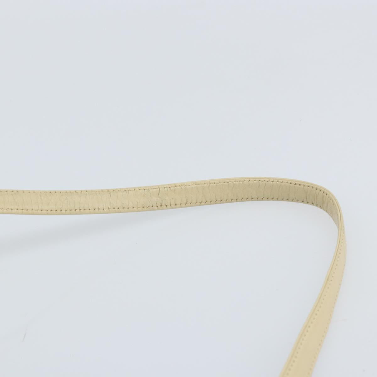 Christian Dior Trotter Canvas Shoulder Bag Beige Gold Auth 172239
