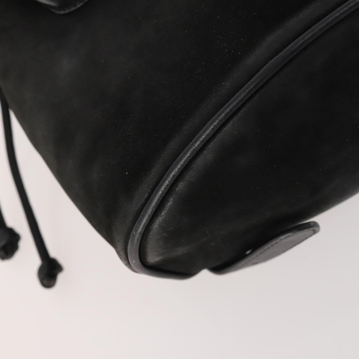 Salvatore Ferragamo Vara Ribbon Backpack Leather Black Gold Auth 172240