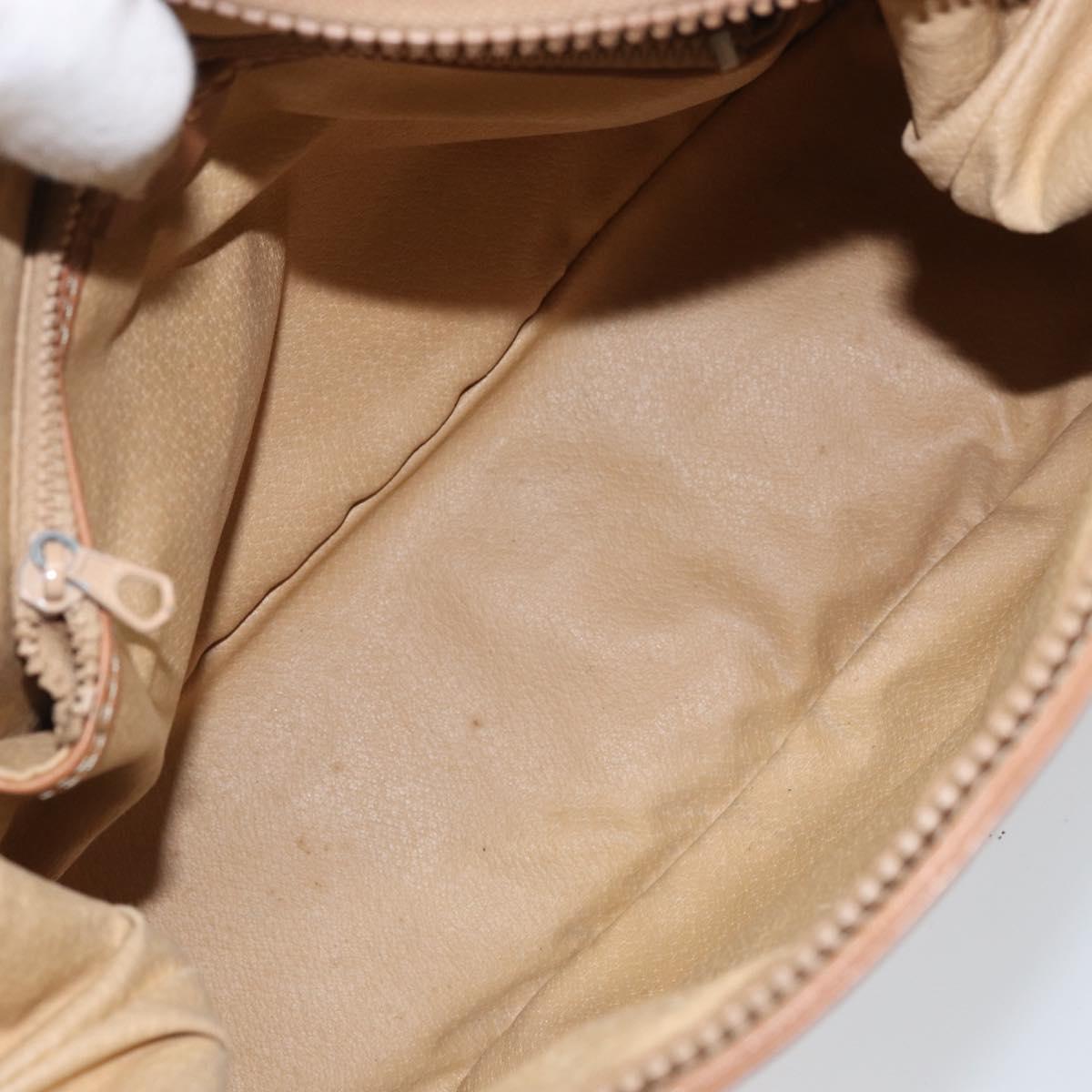 CELINE Macadam Canvas Hand Bag PVC Leather Brown Gold Auth 172241