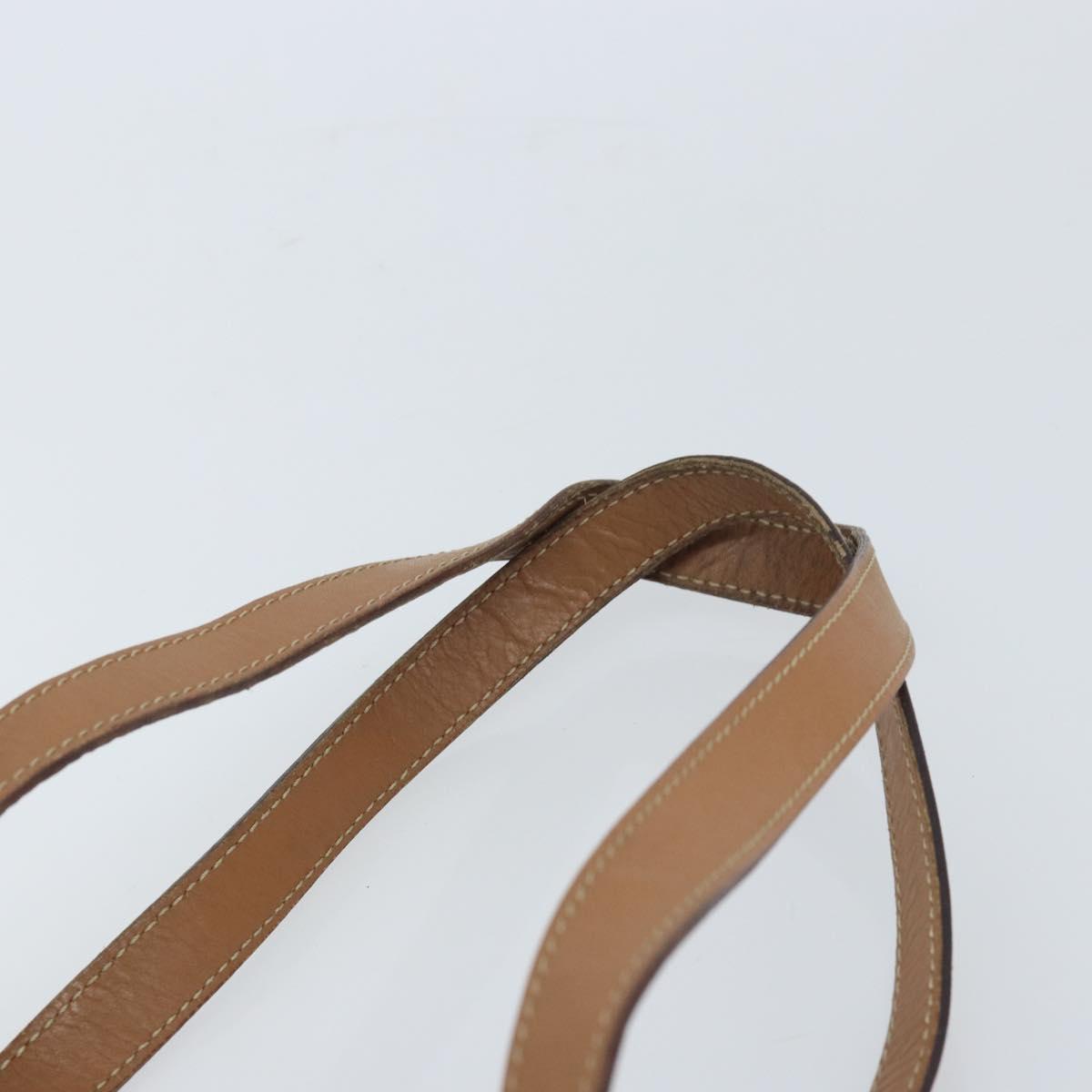 CELINE Macadam Canvas Hand Bag PVC Leather Brown Gold Auth 172241