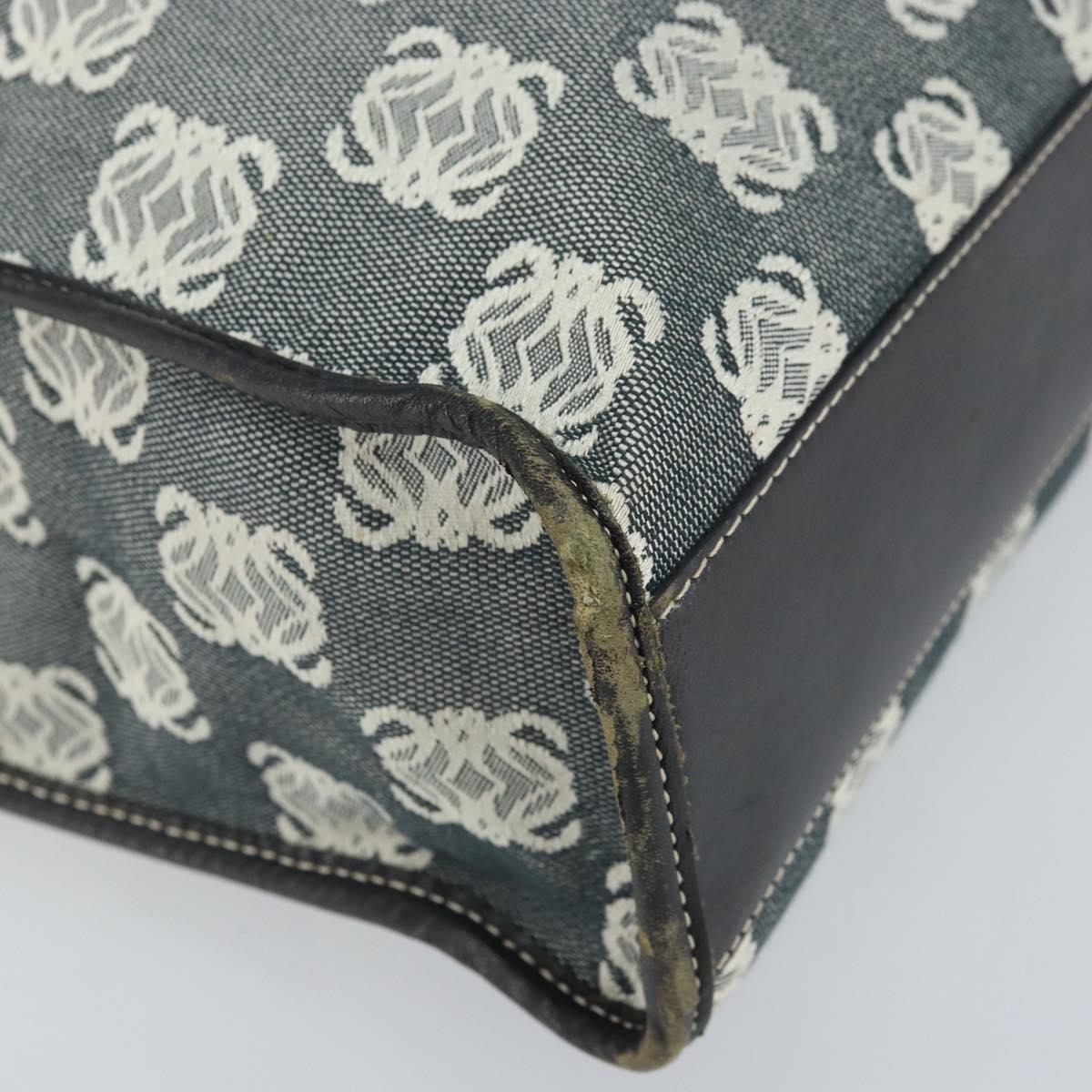 LOEWE Anagram Tote Bag Canvas Black Auth 172243