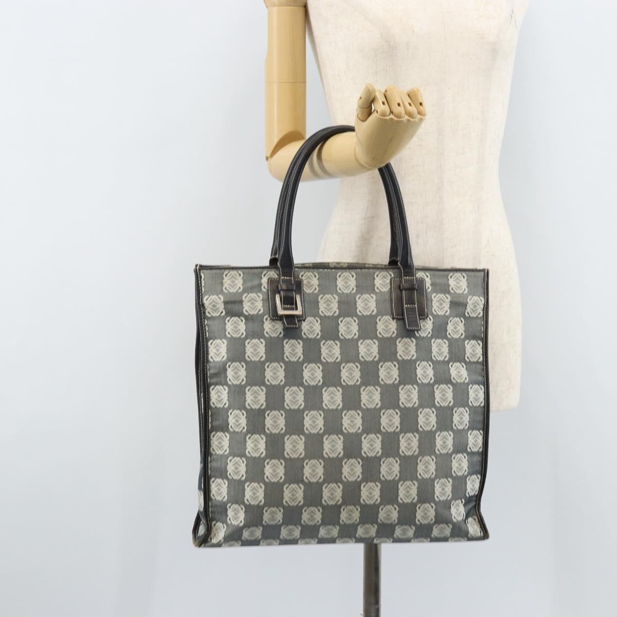 LOEWE Anagram Tote Bag Canvas Black Auth 172243