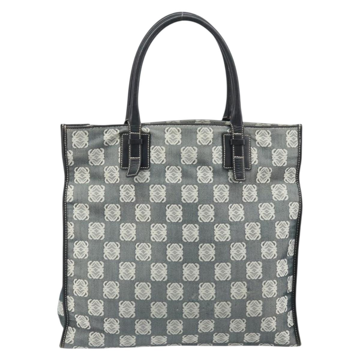 LOEWE Anagram Tote Bag Canvas Black Auth 172243
