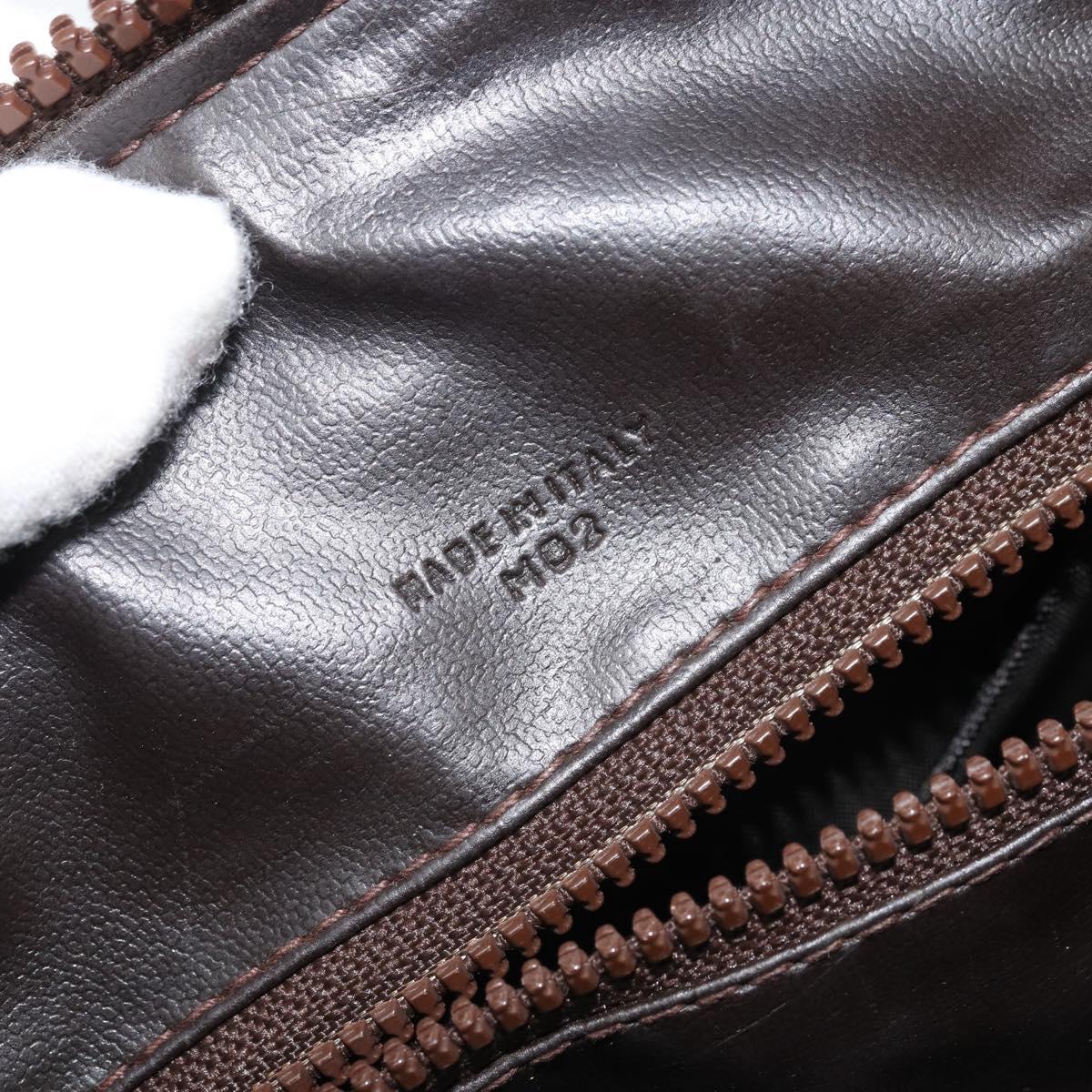 CELINE C Sulky Hand Bag Canvas Brown Gold Auth 172249