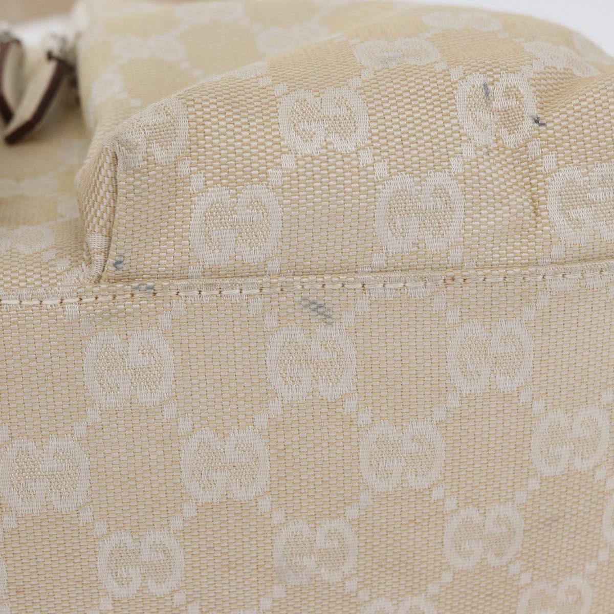 GUCCI GG Canvas Hand Bag Ivory Silver 002 1076 3754 Auth 172252