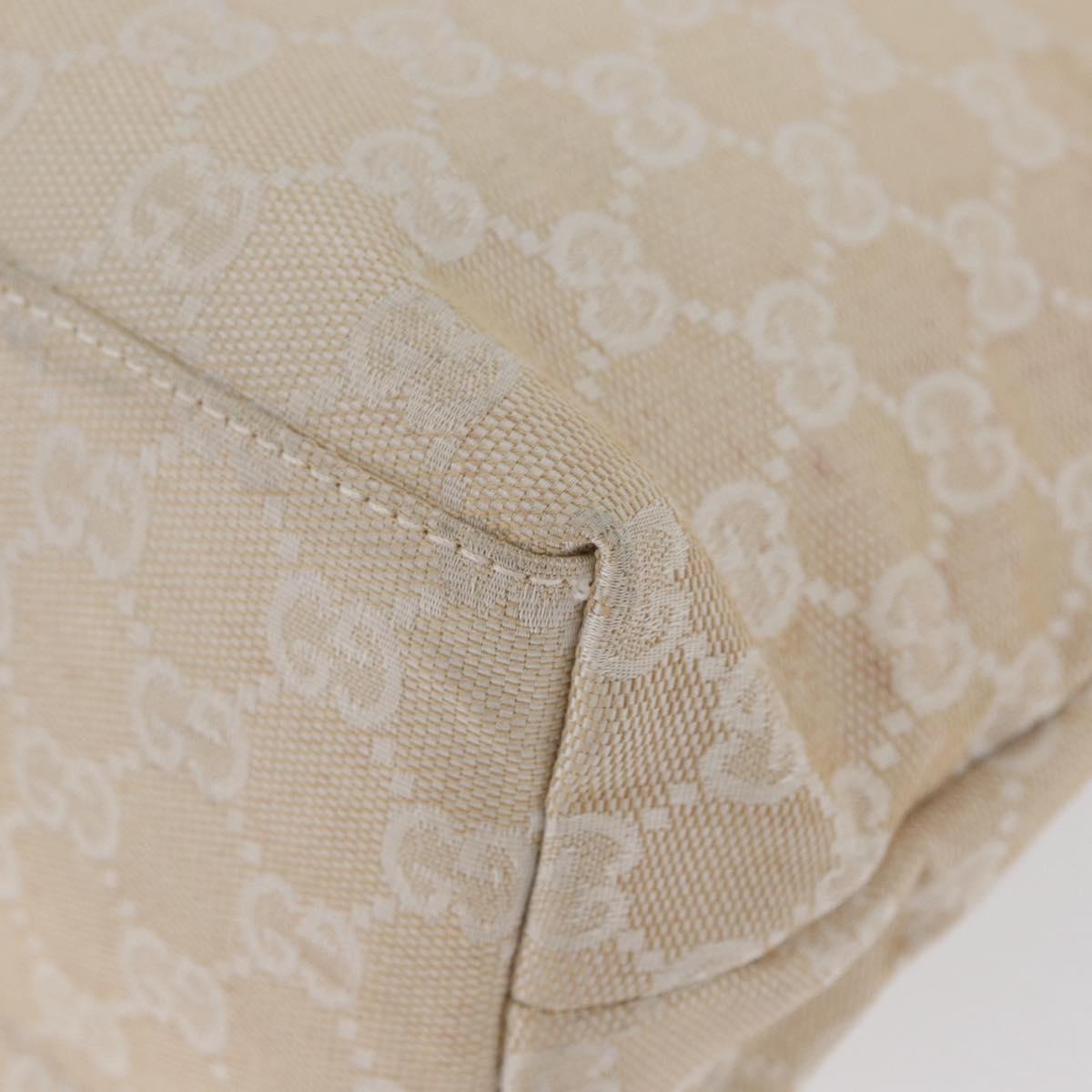 GUCCI GG Canvas Hand Bag Ivory Silver 002 1076 3754 Auth 172252