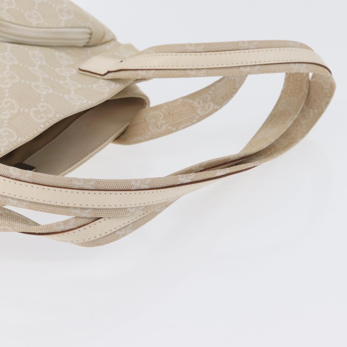 GUCCI GG Canvas Hand Bag Ivory Silver 002 1076 3754 Auth 172252