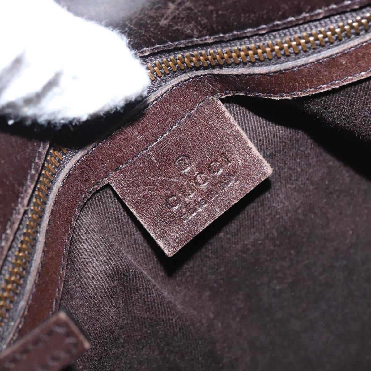 GUCCI GG Canvas Hand Bag Beige Gold 107757 Auth 172253