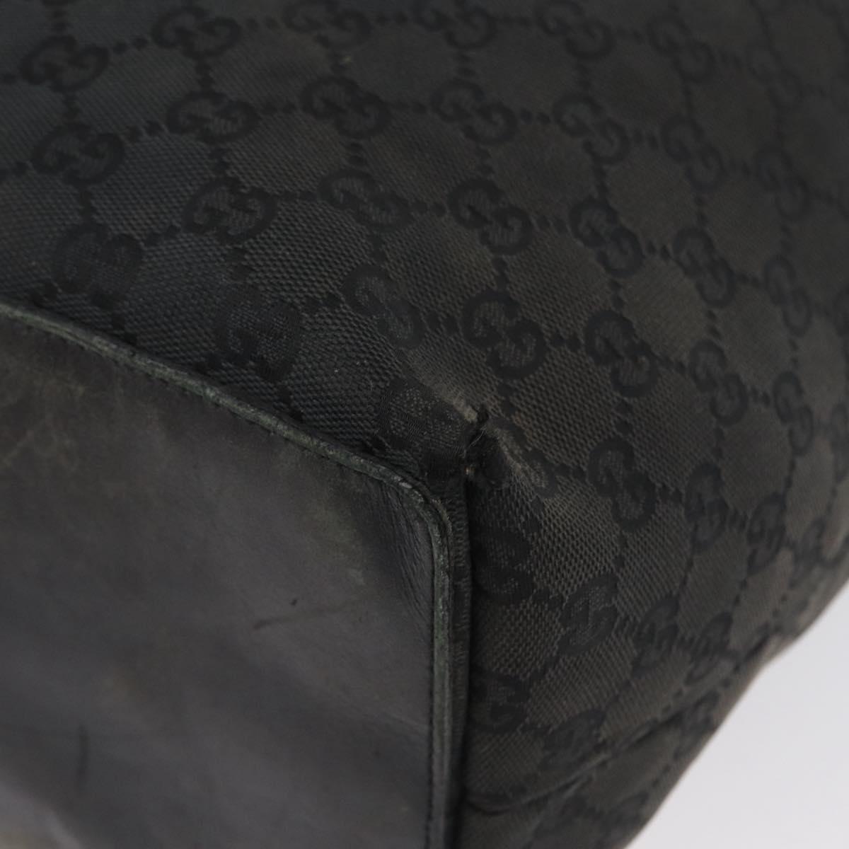 GUCCI GG Canvas Tote Bag Black Gold 002 1097 Auth 172254