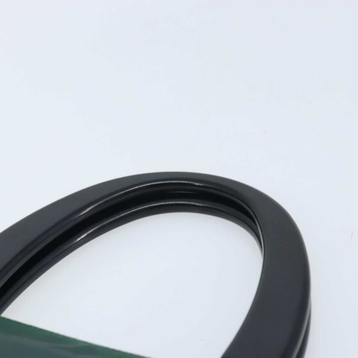 PRADA Hand Bag Nylon Green Silver Auth 172255