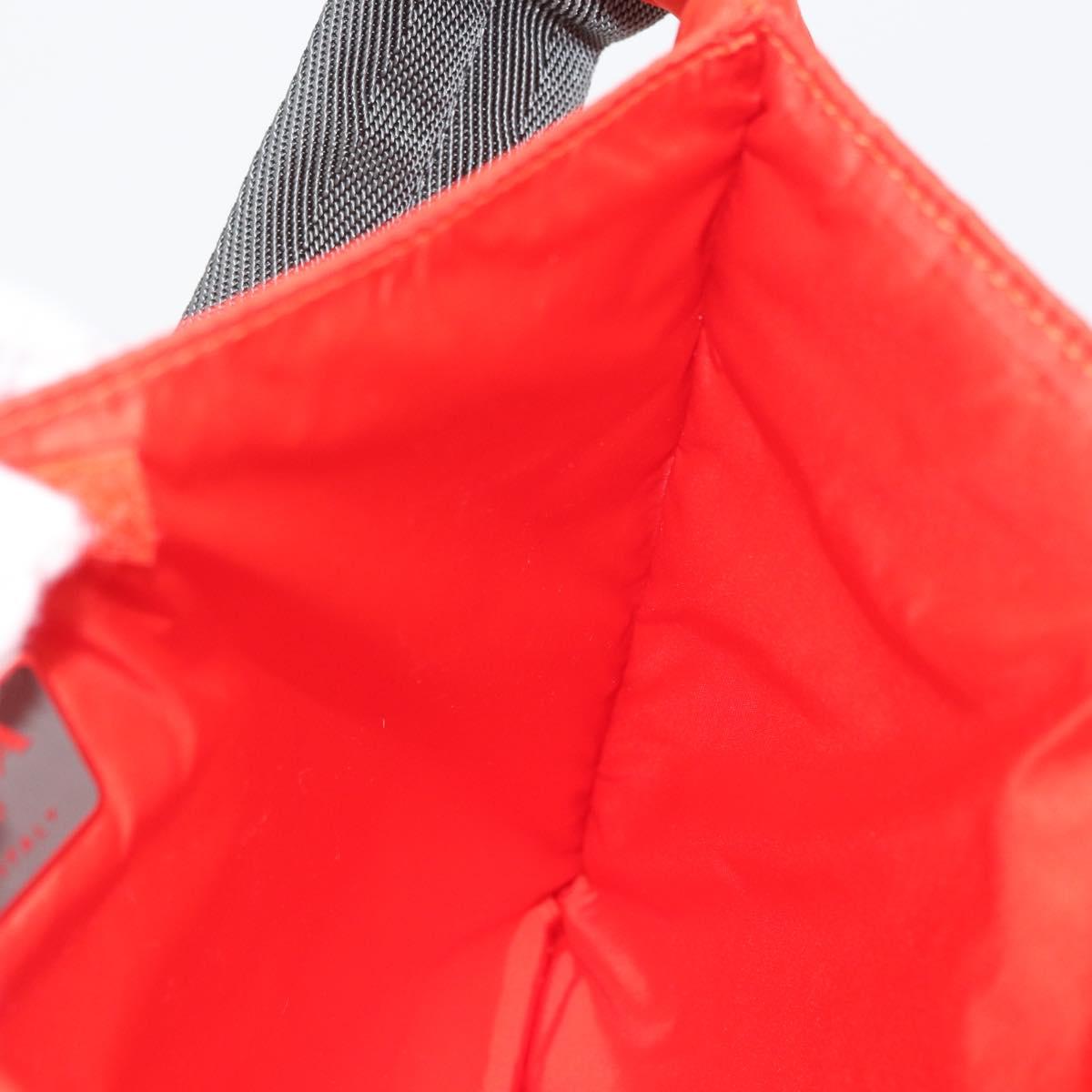 PRADA Sports Body Bag Nylon Orange Silver Auth 172265