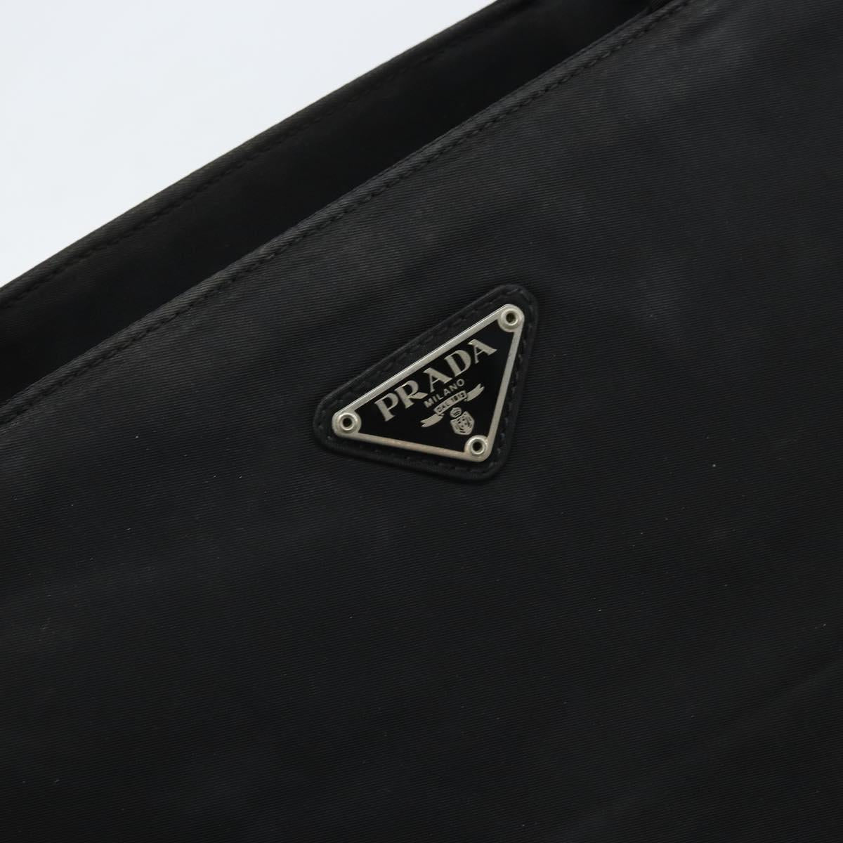 PRADA Tote Bag Nylon Black Auth 172279
