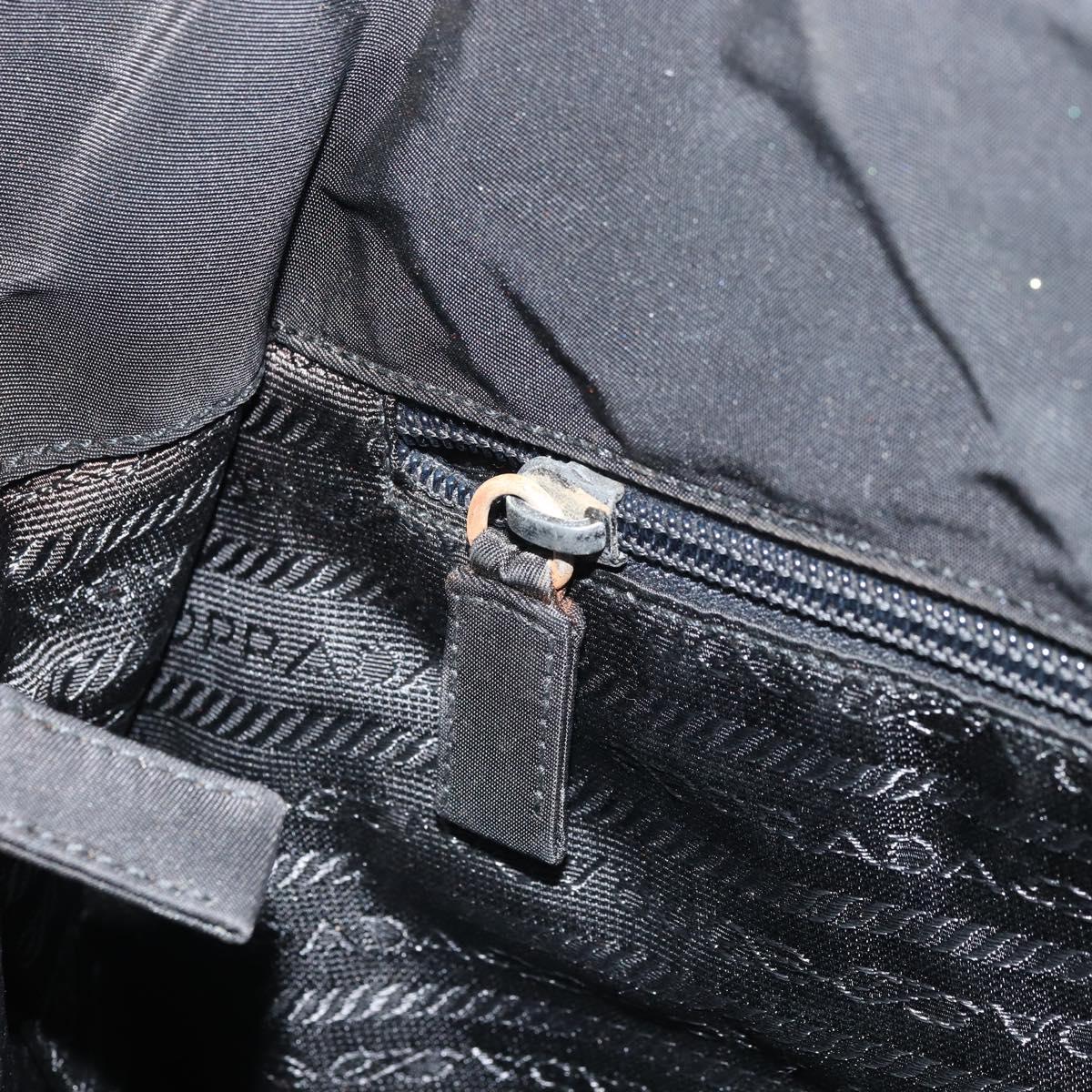 PRADA Tote Bag Nylon Black Auth 172279