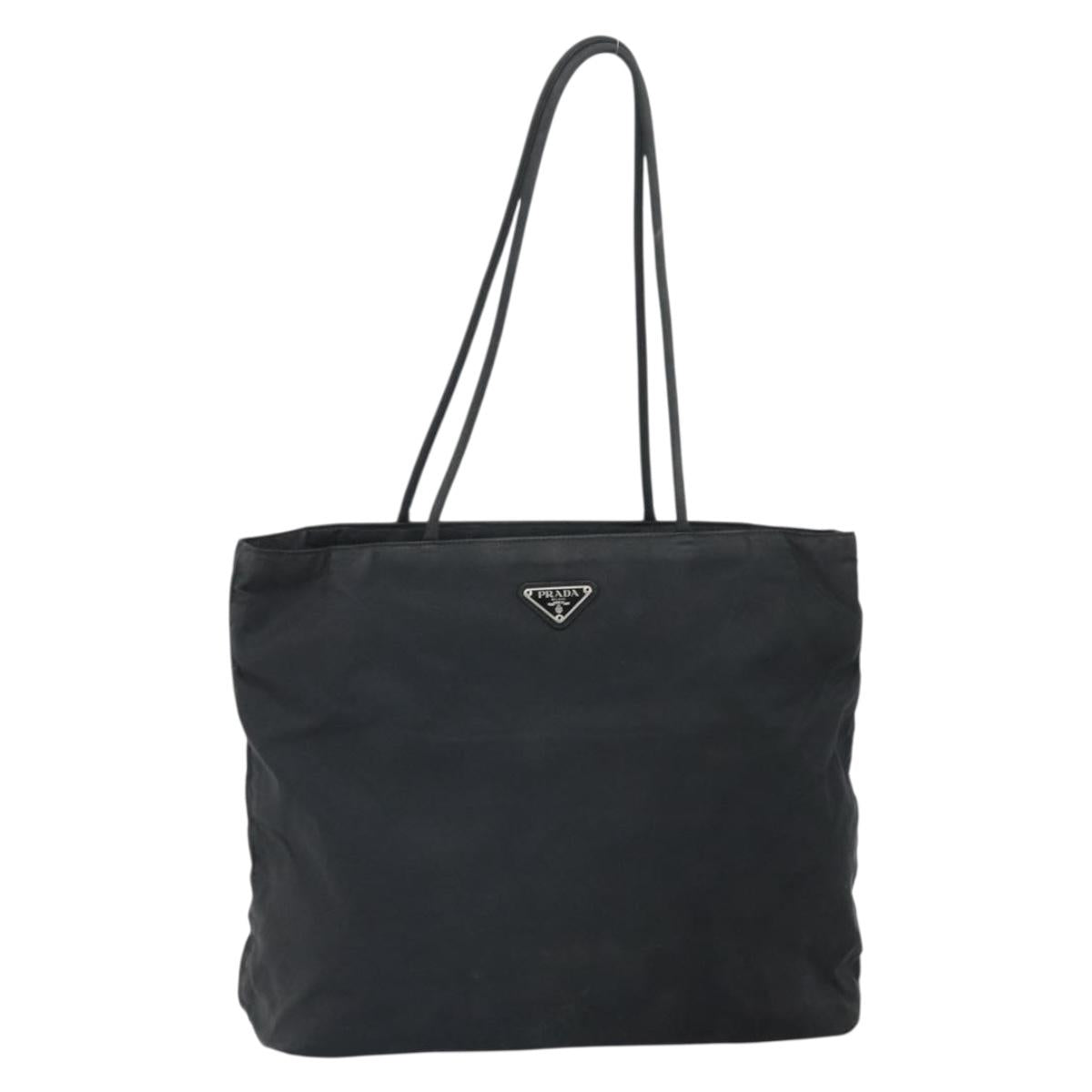 PRADA Tote Bag Nylon Black Auth 172279