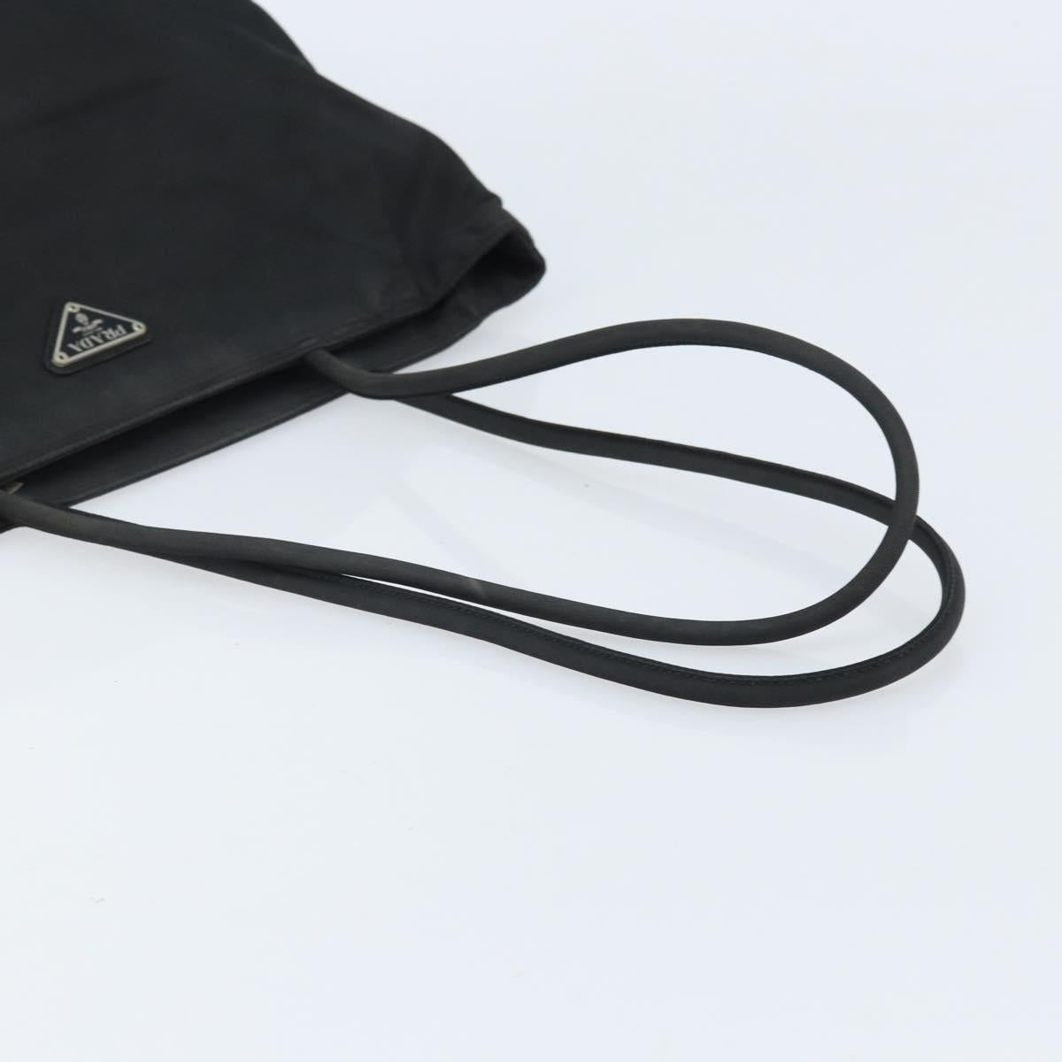 PRADA Tote Bag Nylon Black Auth 172279