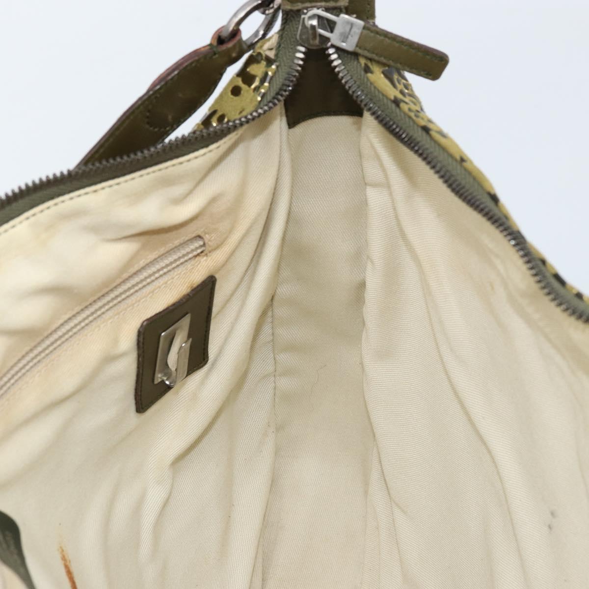 Salvatore Ferragamo Shoulder Bag Suede Khaki Auth 172292