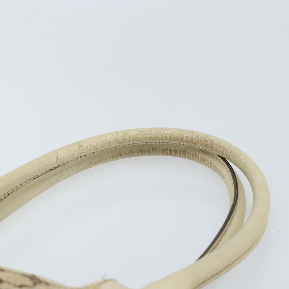 GUCCI GG Canvas Hand Bag Beige Gold 07198 Auth 172295