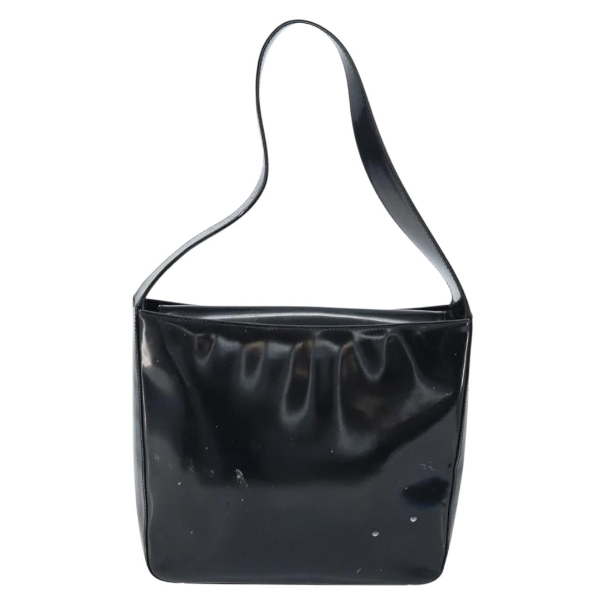 GUCCI Shoulder Bag Patent leather Black Silver 000 1013 0506 Auth 172305