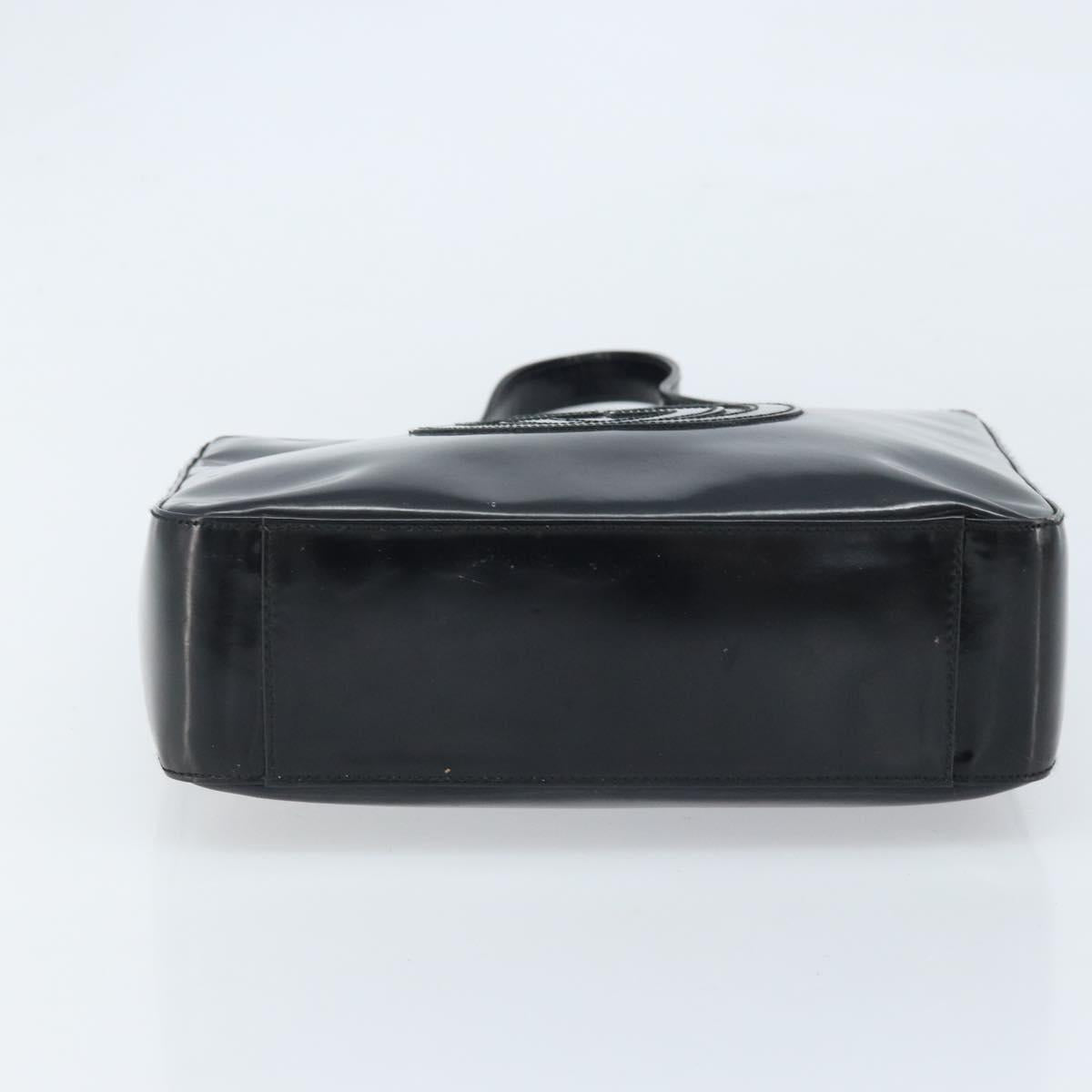 GUCCI Shoulder Bag Patent leather Black Silver 000 1013 0506 Auth 172305