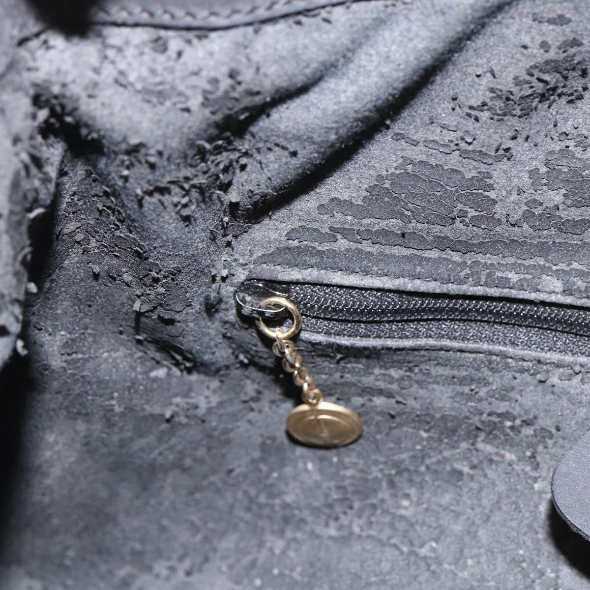 GUCCI Bamboo Shoulder Bag Suede 2way Black Gold 001 2058 1638 0 Auth 172310