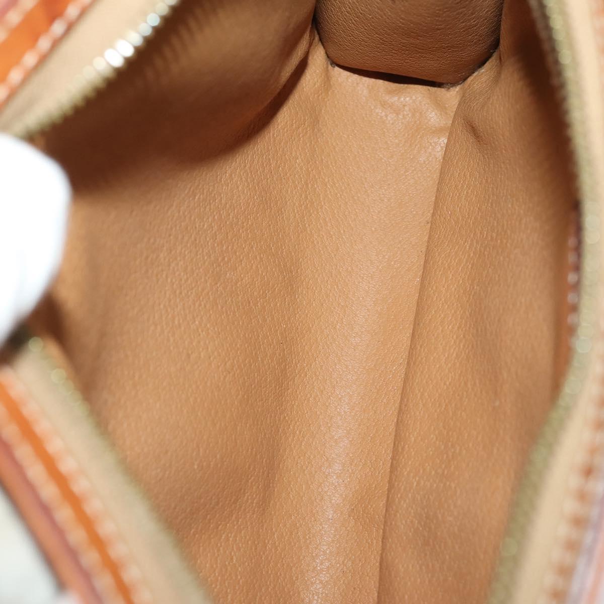 CELINE Macadam Canvas C Sulky Shoulder Bag PVC 2 Set Brown Beige Auth 172314