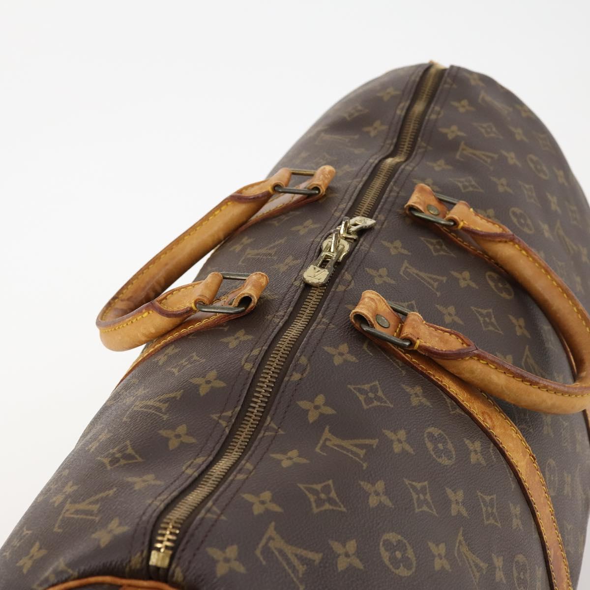 LOUIS VUITTON Monogram Keepall 55 Boston Bag M41424 LV Auth 172324